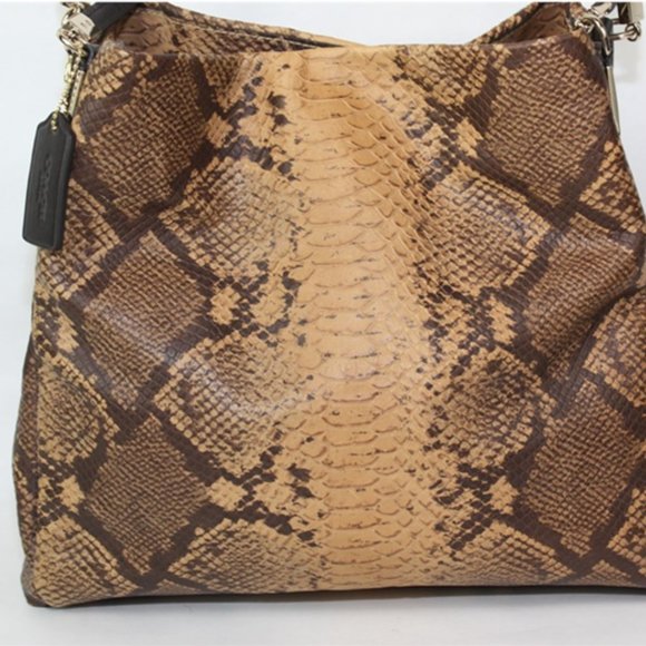 COACH Phoebe Python Snakeskin Embossed Leather Limited Edition Shoulder Bag - Picture 15 of 15